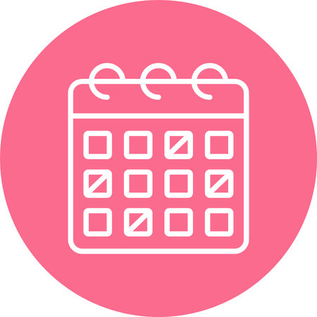 Calendar Multi Color Circle Iconのイラスト素材