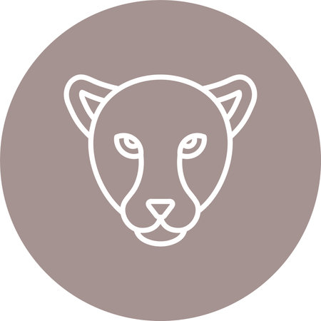 Jaguar Multi Color Circle Iconのイラスト素材