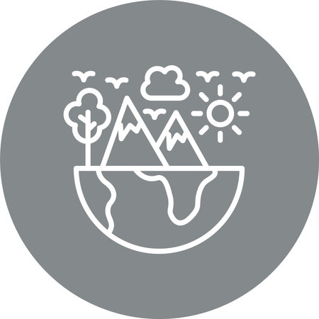 Environment Multi Color Circle Iconのイラスト素材