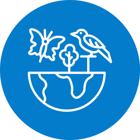 Biodiversity Multi Color Circle Iconのイラスト素材