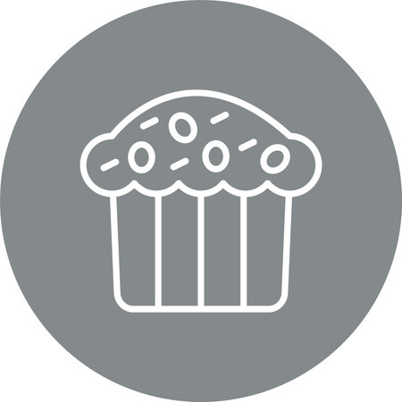 Muffin Multi Color Circle Iconのイラスト素材