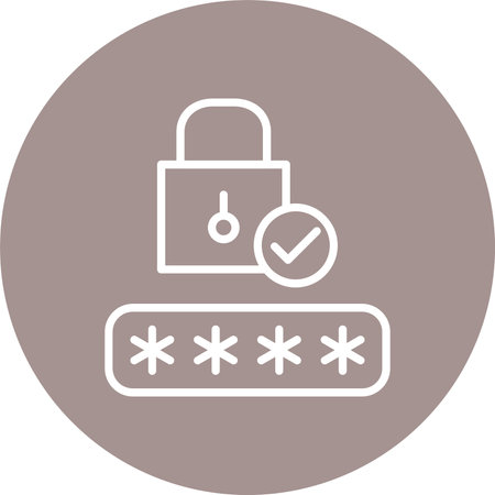 Pin Code Multi Color Circle Icon
