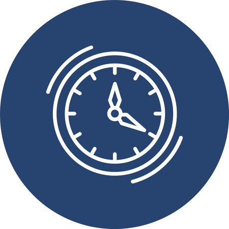 Clock Multi Color Circle Icon