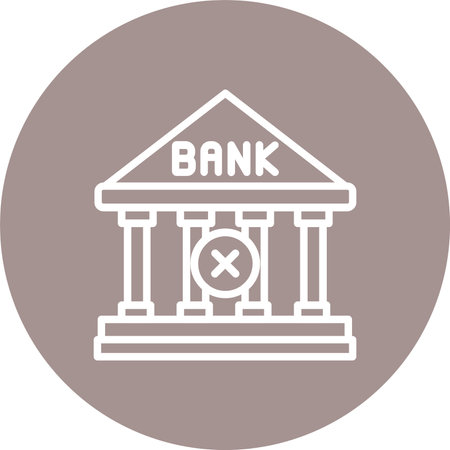 Bank Multi Color Circle Iconのイラスト素材