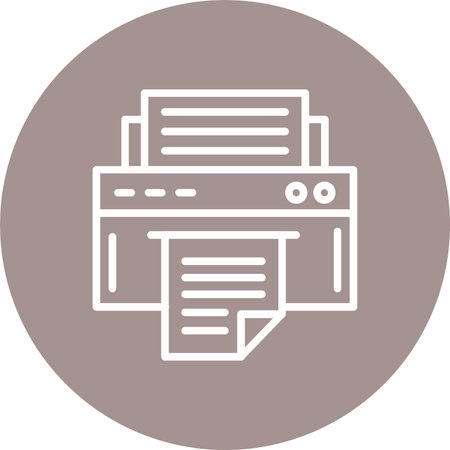 Printer Multi Color Circle Icon