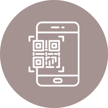 Qr Code Scan Multi Color Circle Icon