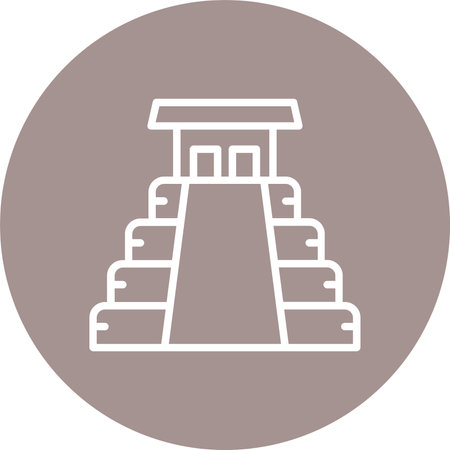 Maya Pyramid Multi Color Circle Iconのイラスト素材