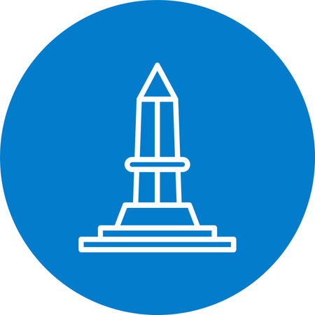 Obelisk Multi Color Circle Iconのイラスト素材