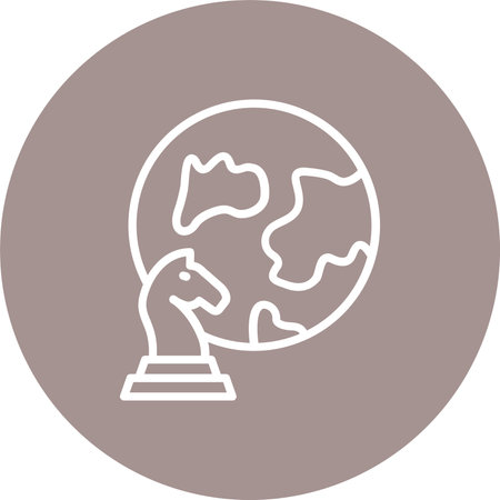 Global Strategy Multi Color Circle Iconのイラスト素材