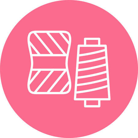 Yarn Multi Color Circle Iconのイラスト素材