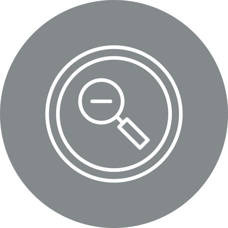 Zoom Out Multi Color Circle Iconのイラスト素材
