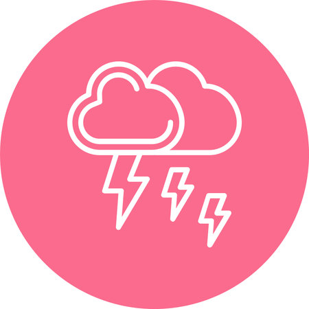 Inclement Weather Multi Color Circle Icon