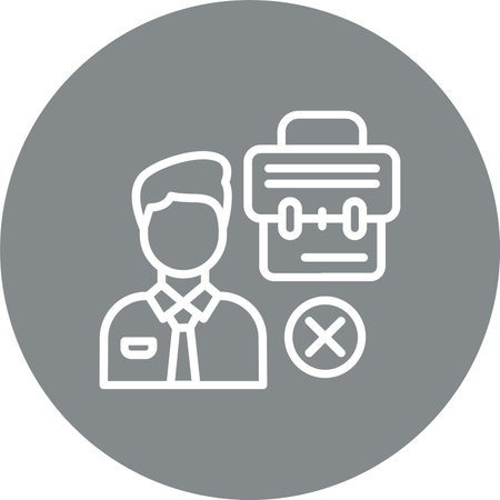 Unemployed Multi Color Circle Iconのイラスト素材