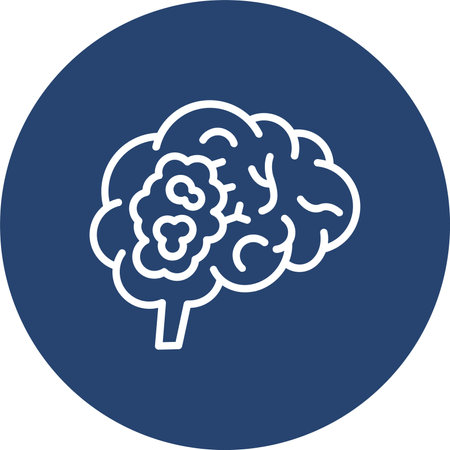 Brain Tumor Multi Color Circle Icon