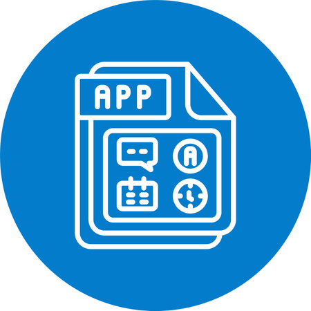 APP Multi Color Circle Iconのイラスト素材