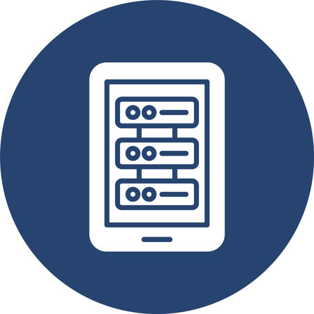 Smartphone Glyph Multi Color Circleのイラスト素材