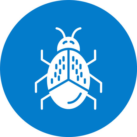 Bug Glyph Multi Color Circle