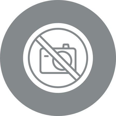 No Photos Glyph Multi Color Circle