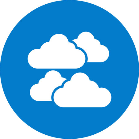 Clouds Glyph Multi Color Circle