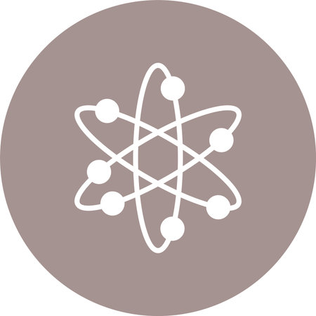 Atom Glyph Multi Color Circle