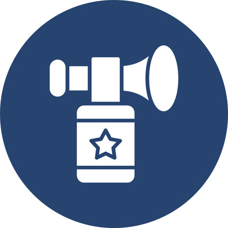 Air Horn Glyph Multi Color Circle