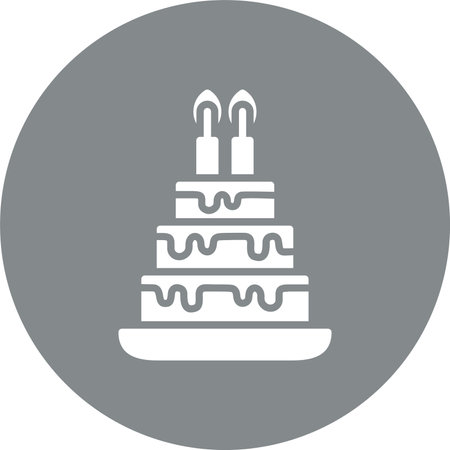 Cake Glyph Multi Color Circle
