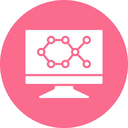 Molecular Glyph Multi Color Circleのイラスト素材
