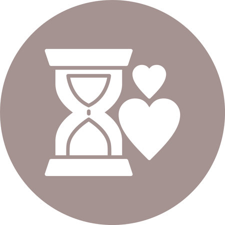 Sand clock Glyph Multi Color Circle