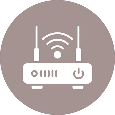 Router Glyph Multi Color Circle