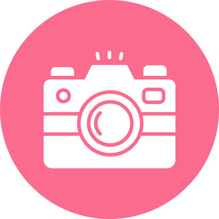 Camera Glyph Multi Color Circle