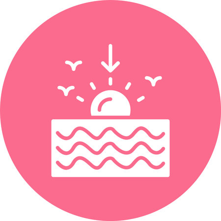 Sunrise Glyph Multi Color Circleのイラスト素材