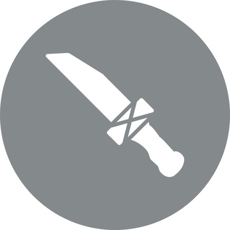 Knife Glyph Multi Color Circleのイラスト素材