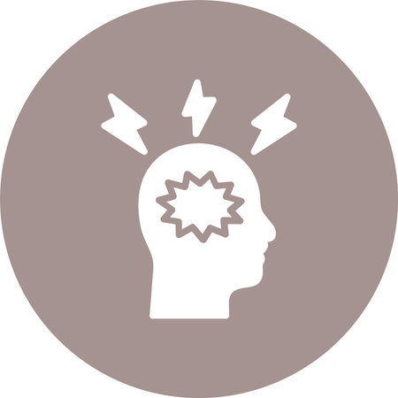 Nervous Breakdown Glyph Multi Color Circleのイラスト素材