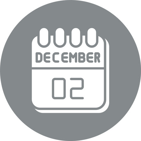 22  December Glyph Multi Color Circleのイラスト素材