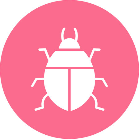 Beetle Glyph Multi Color Circle