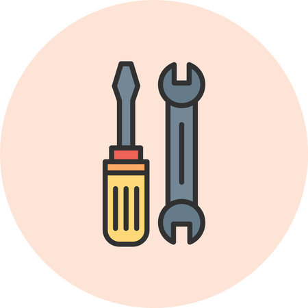 Maintenance Line Filled Circleのイラスト素材