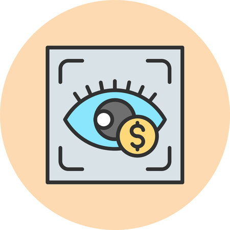 Vision Line Filled Circleのイラスト素材