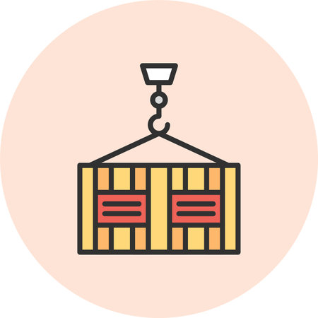 Container Line Filled Circleのイラスト素材