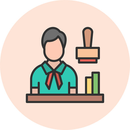 Advocate Line Filled Circleのイラスト素材