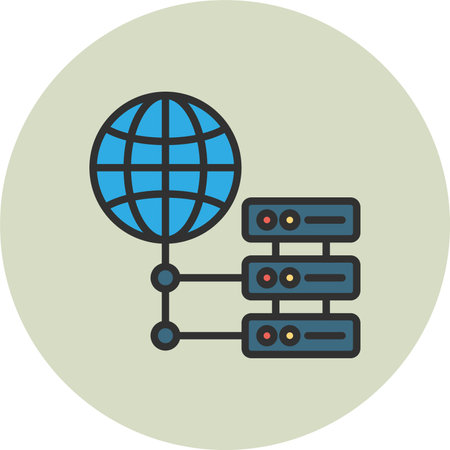 Server Line Filled Circleのイラスト素材