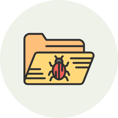 Bug Line Filled Circleのイラスト素材