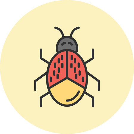 Bug Line Filled Circle