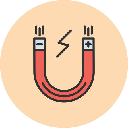 Magnet Line Filled Circleのイラスト素材