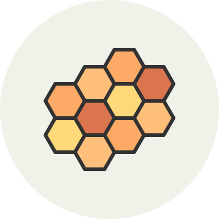 Honey Comb Line Filled Circle