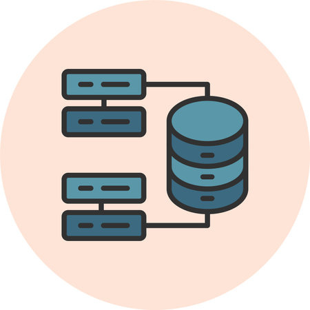 Database Line Filled Circle