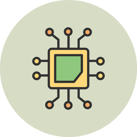 Processor Line Filled Circle