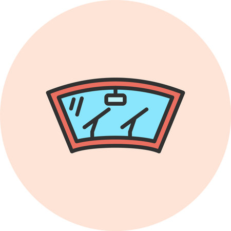 Wiper Line Filled Circleのイラスト素材