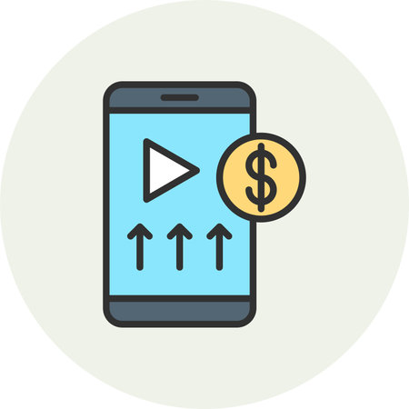 Monetize Line Filled Circle