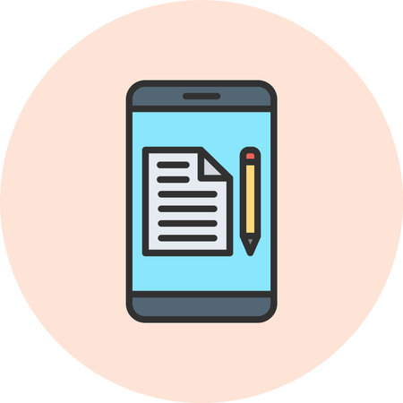 Copywriting Line Filled Circleのイラスト素材