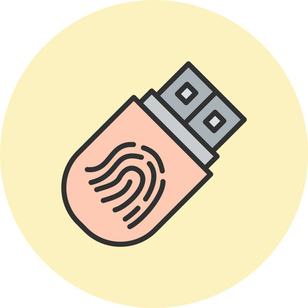 USB Line Filled Circle